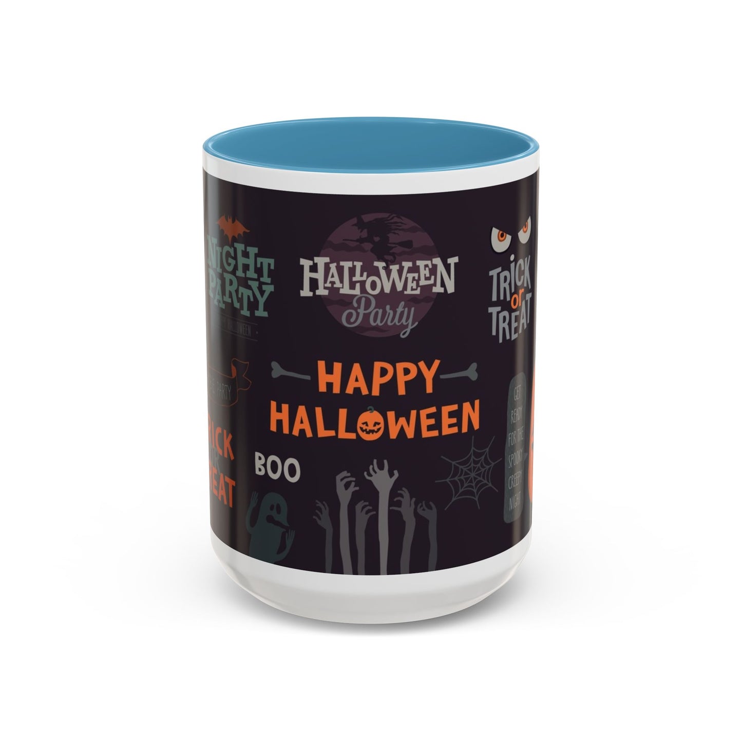 Halloween Themed Accent Coffee Mug, Spooky Mug for Trick or Treat, Perfect for Halloween Parties, Seasonal Decor, Gift Idea