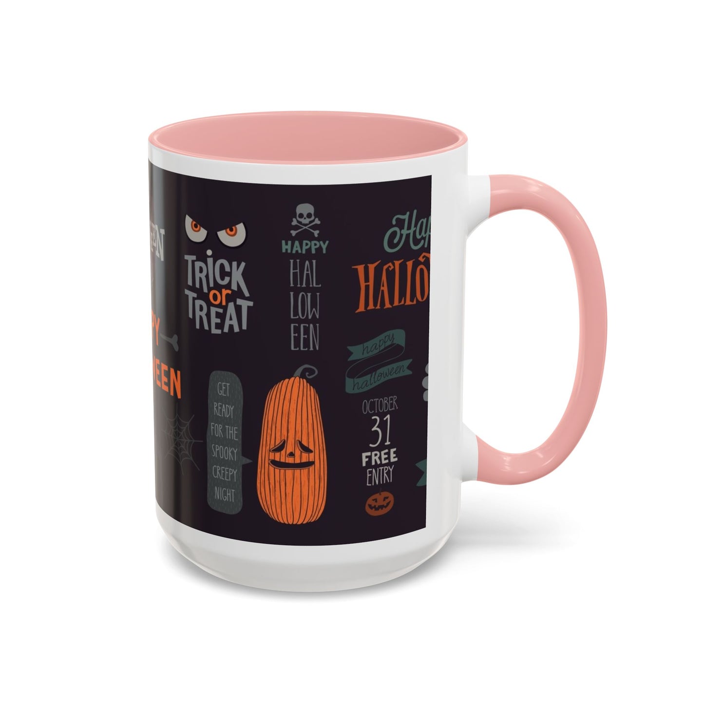Halloween Themed Accent Coffee Mug, Spooky Mug for Trick or Treat, Perfect for Halloween Parties, Seasonal Decor, Gift Idea