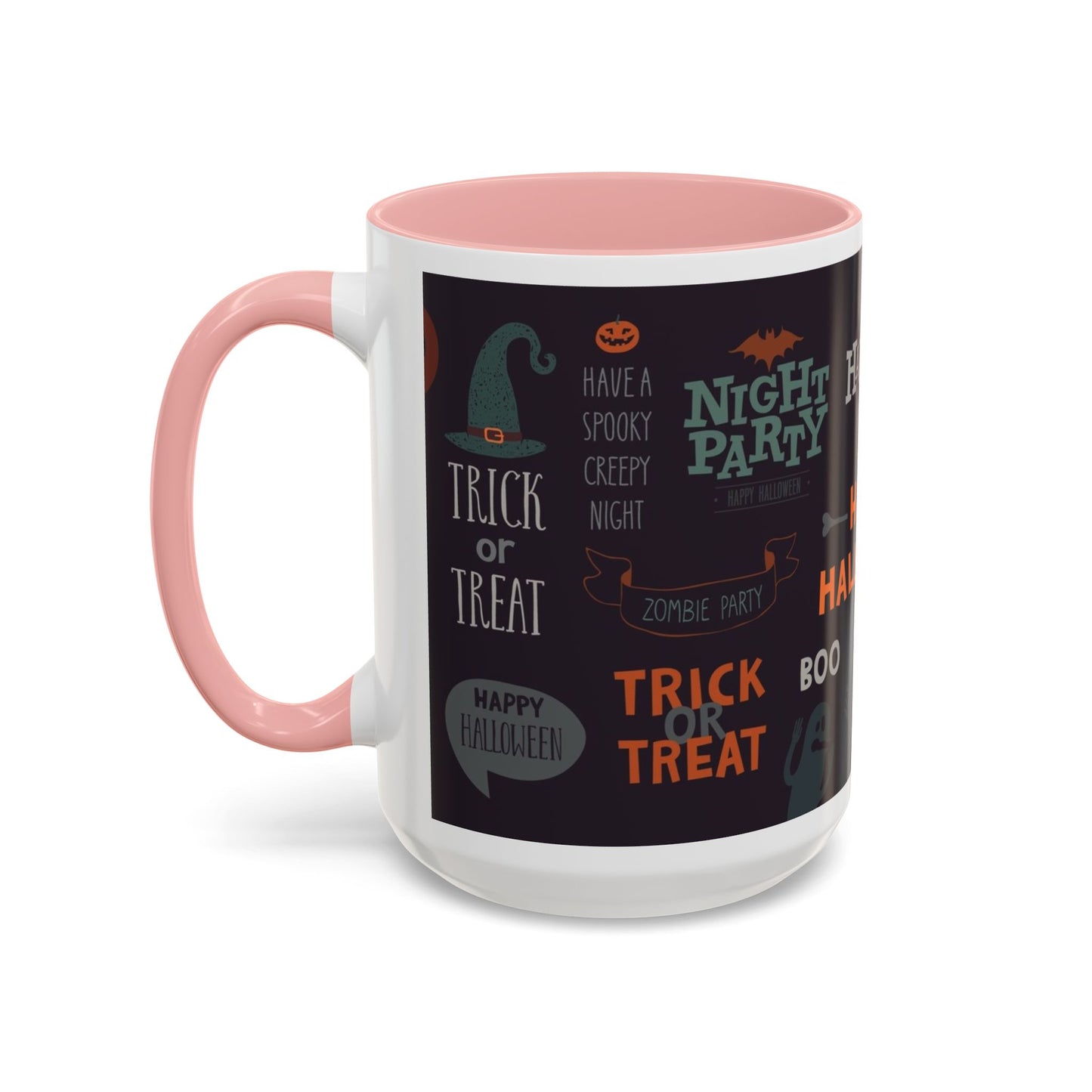 Halloween Themed Accent Coffee Mug, Spooky Mug for Trick or Treat, Perfect for Halloween Parties, Seasonal Decor, Gift Idea