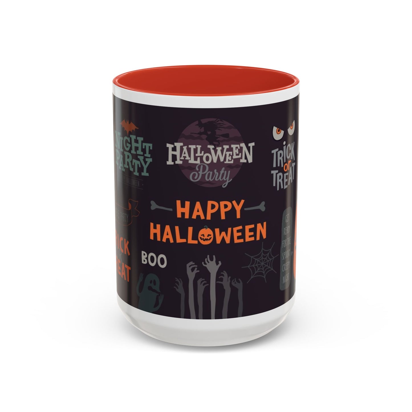 Halloween Themed Accent Coffee Mug, Spooky Mug for Trick or Treat, Perfect for Halloween Parties, Seasonal Decor, Gift Idea
