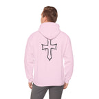 Hoodie with Bold Cross Design