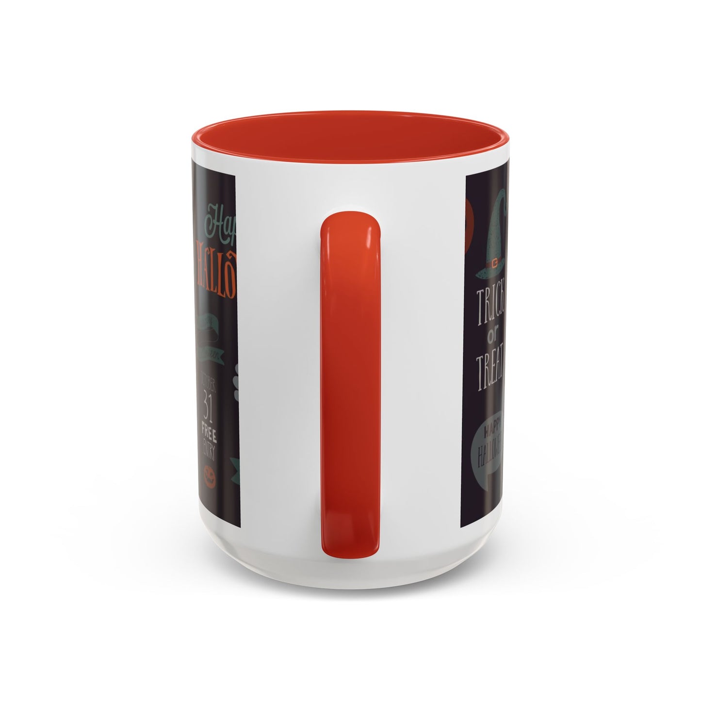 Halloween Themed Accent Coffee Mug, Spooky Mug for Trick or Treat, Perfect for Halloween Parties, Seasonal Decor, Gift Idea