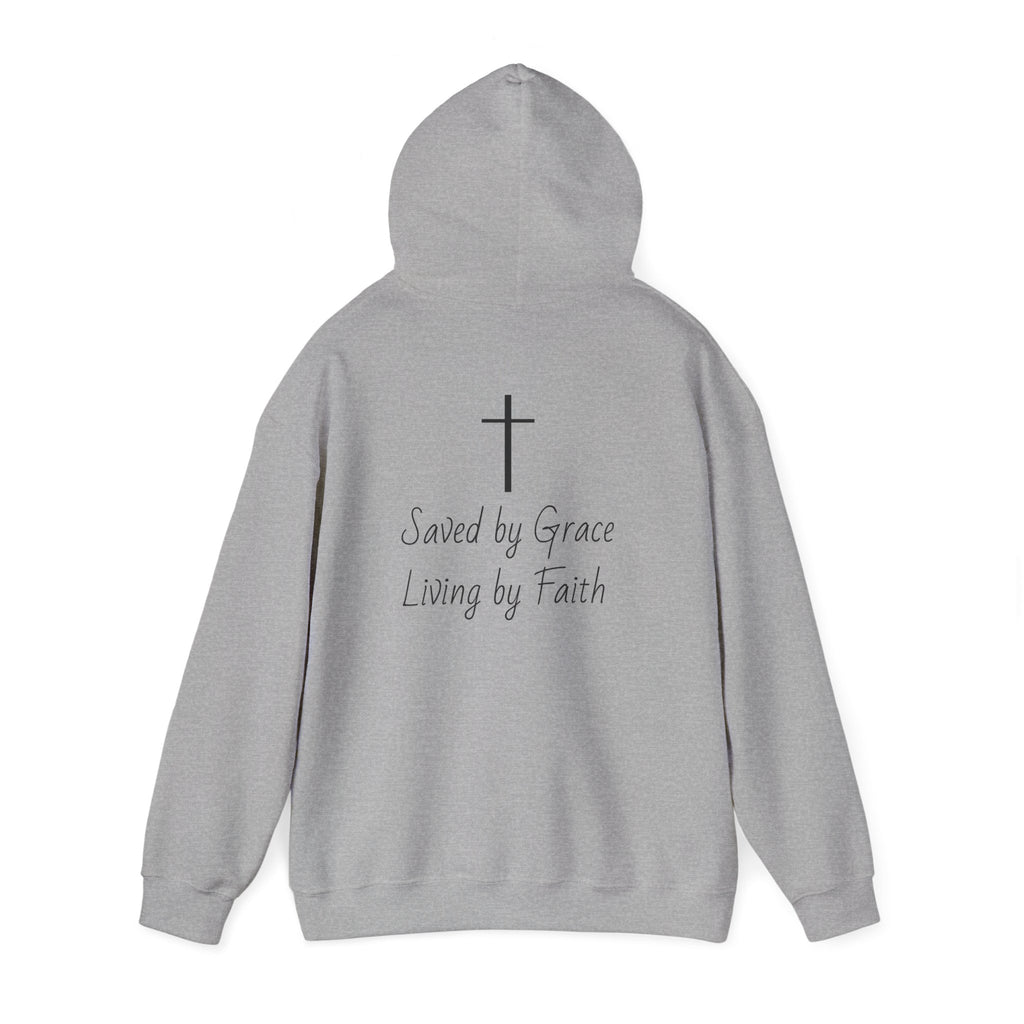 Christian Saved by Grace Living by Faith Hoodie
