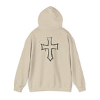 Hoodie with Bold Cross Design