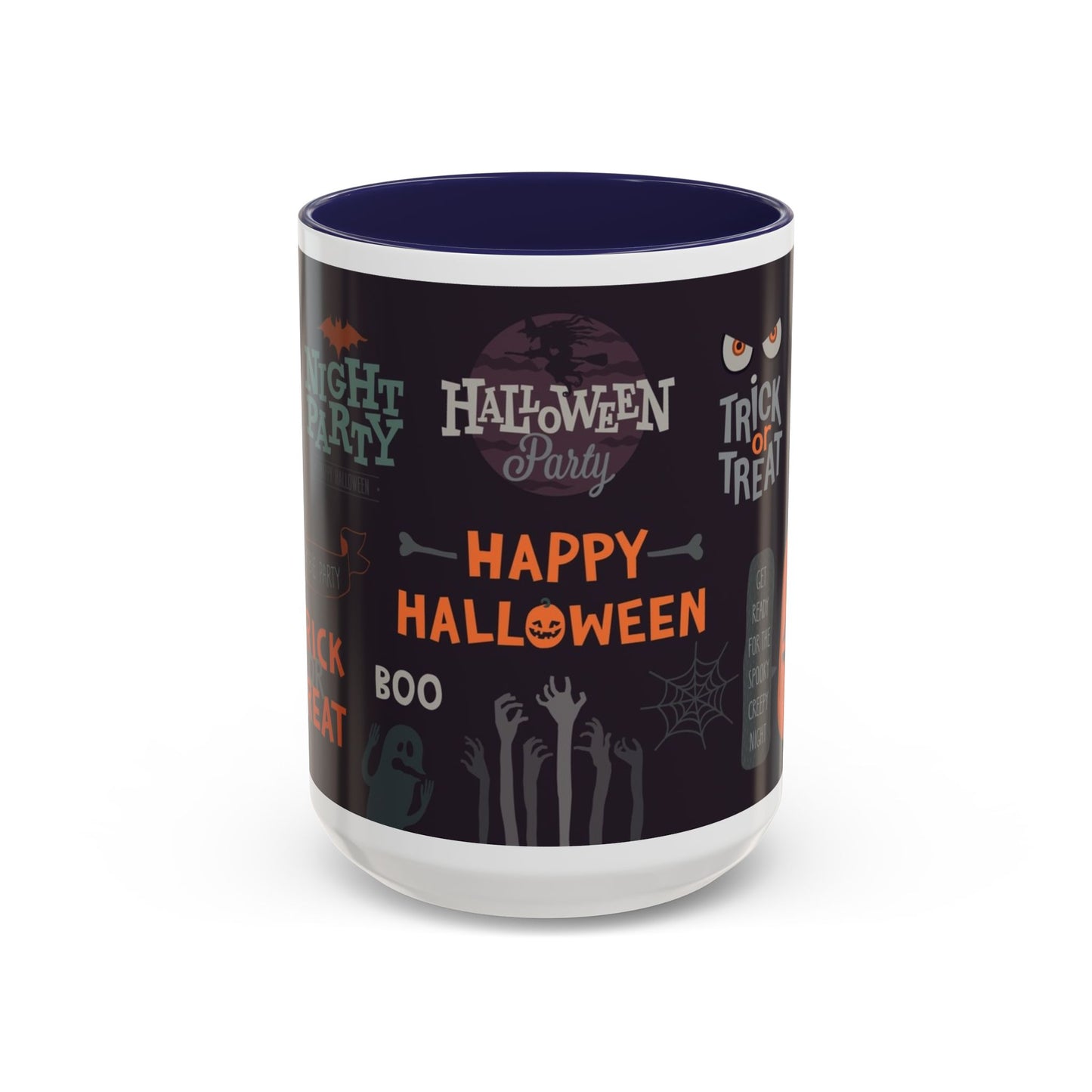 Halloween Themed Accent Coffee Mug, Spooky Mug for Trick or Treat, Perfect for Halloween Parties, Seasonal Decor, Gift Idea