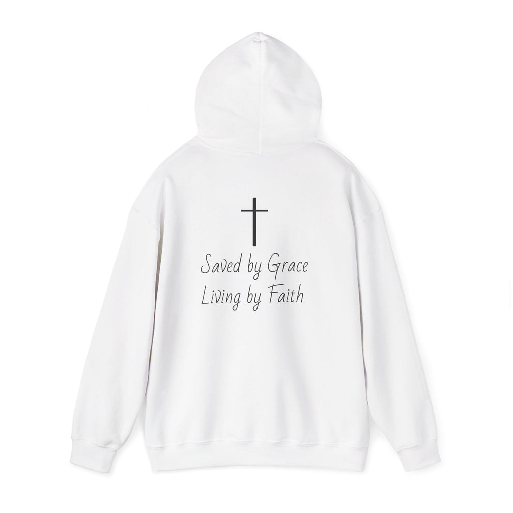 Christian Saved by Grace Living by Faith Hoodie