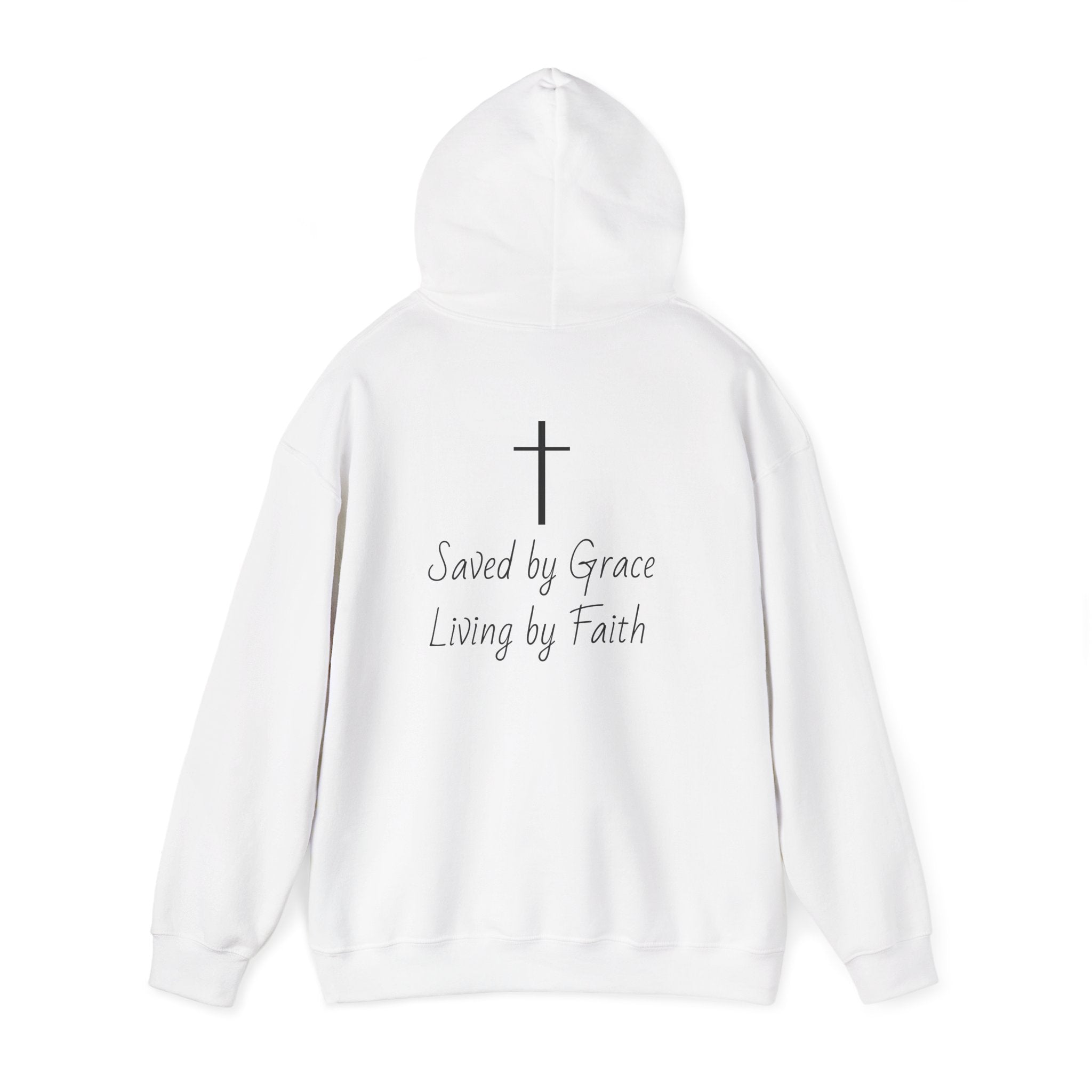 Christian Saved by Grace Living by Faith Hoodie