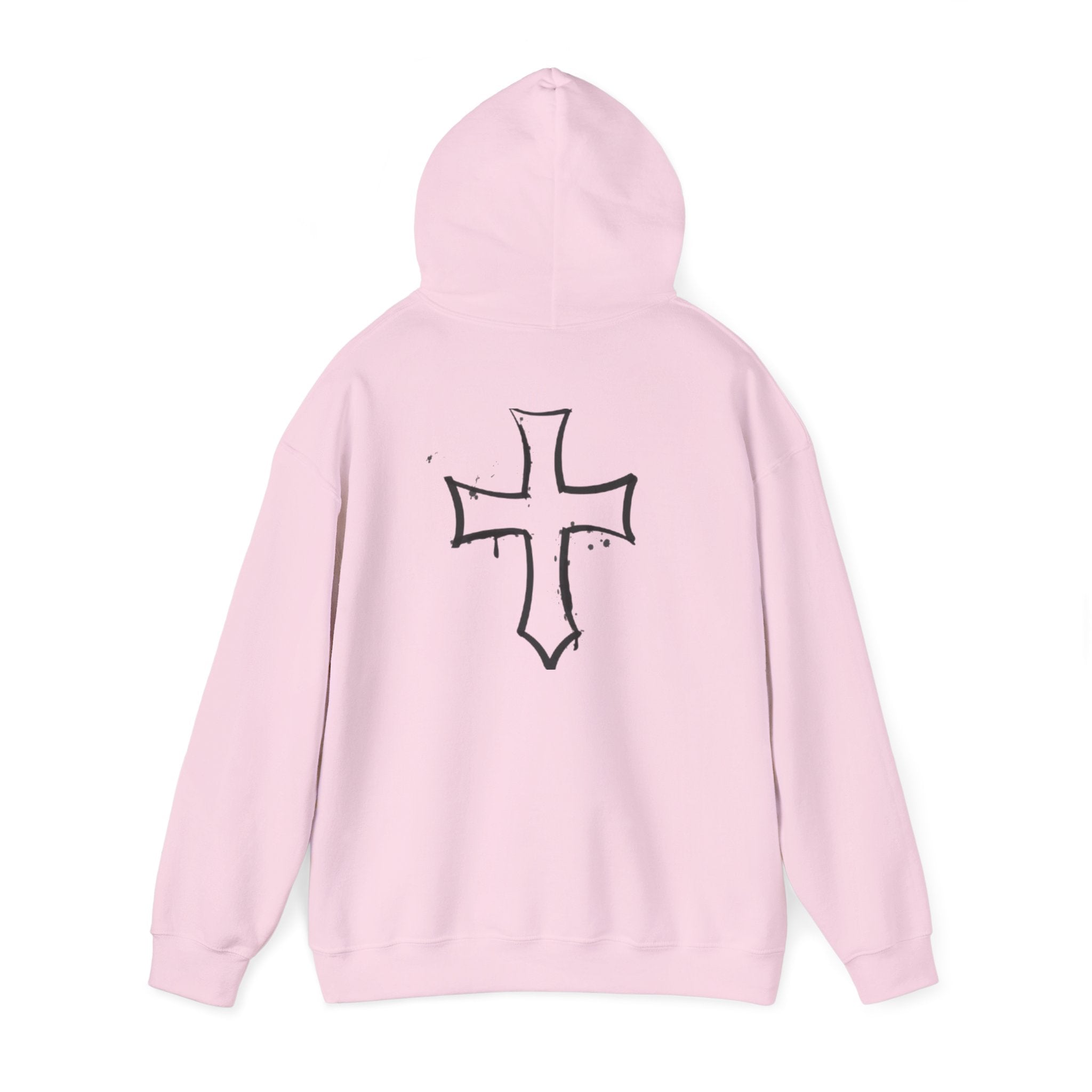 Hoodie with Bold Cross Design
