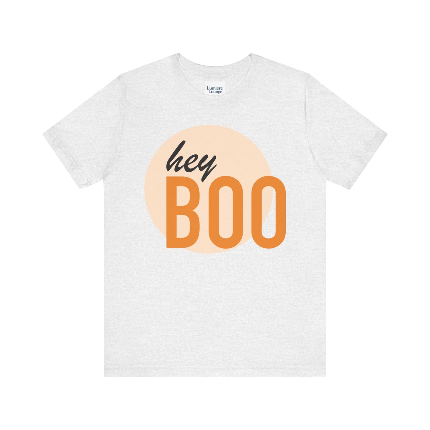 Hey Boo Unisex Short Sleeve Tee – Cute Halloween Shirt, Fall Fashion, Casual Wear