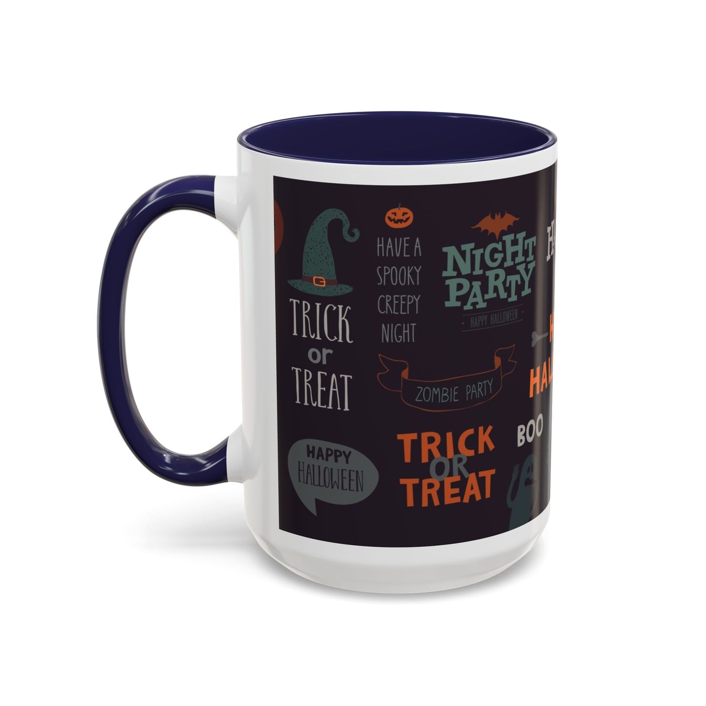Halloween Themed Accent Coffee Mug, Spooky Mug for Trick or Treat, Perfect for Halloween Parties, Seasonal Decor, Gift Idea