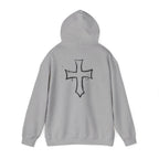 Hoodie with Bold Cross Design