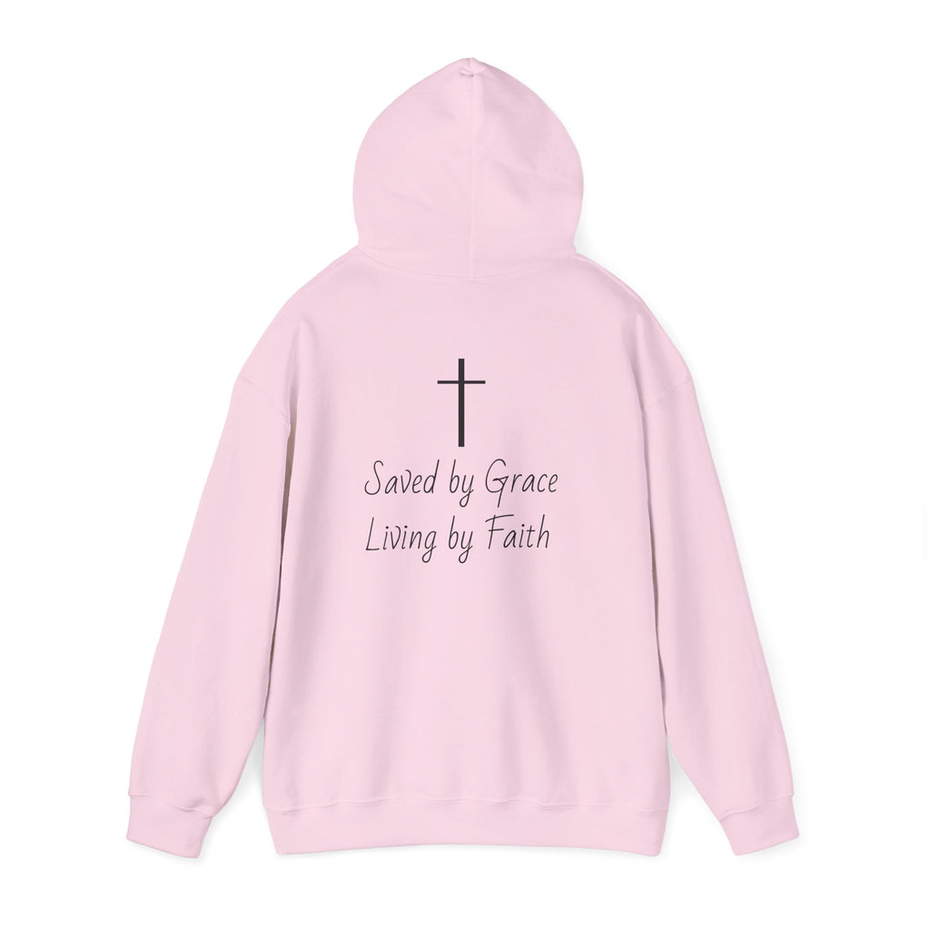 Christian Saved by Grace Living by Faith Hoodie