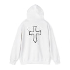 Hoodie with Bold Cross Design
