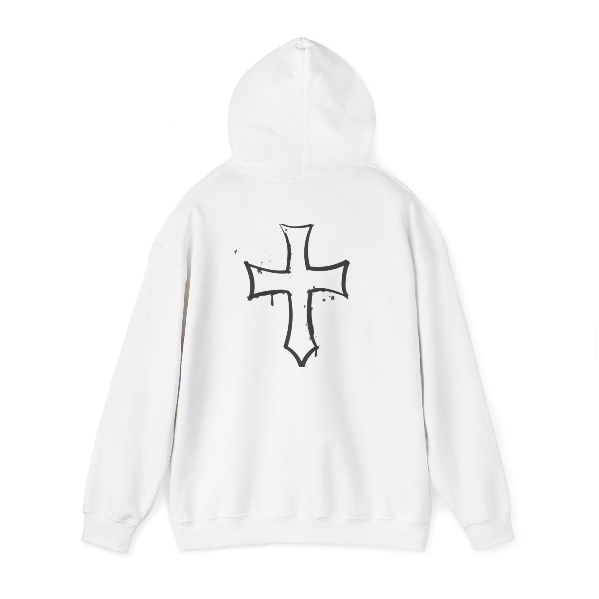 Hoodie with Bold Cross Design