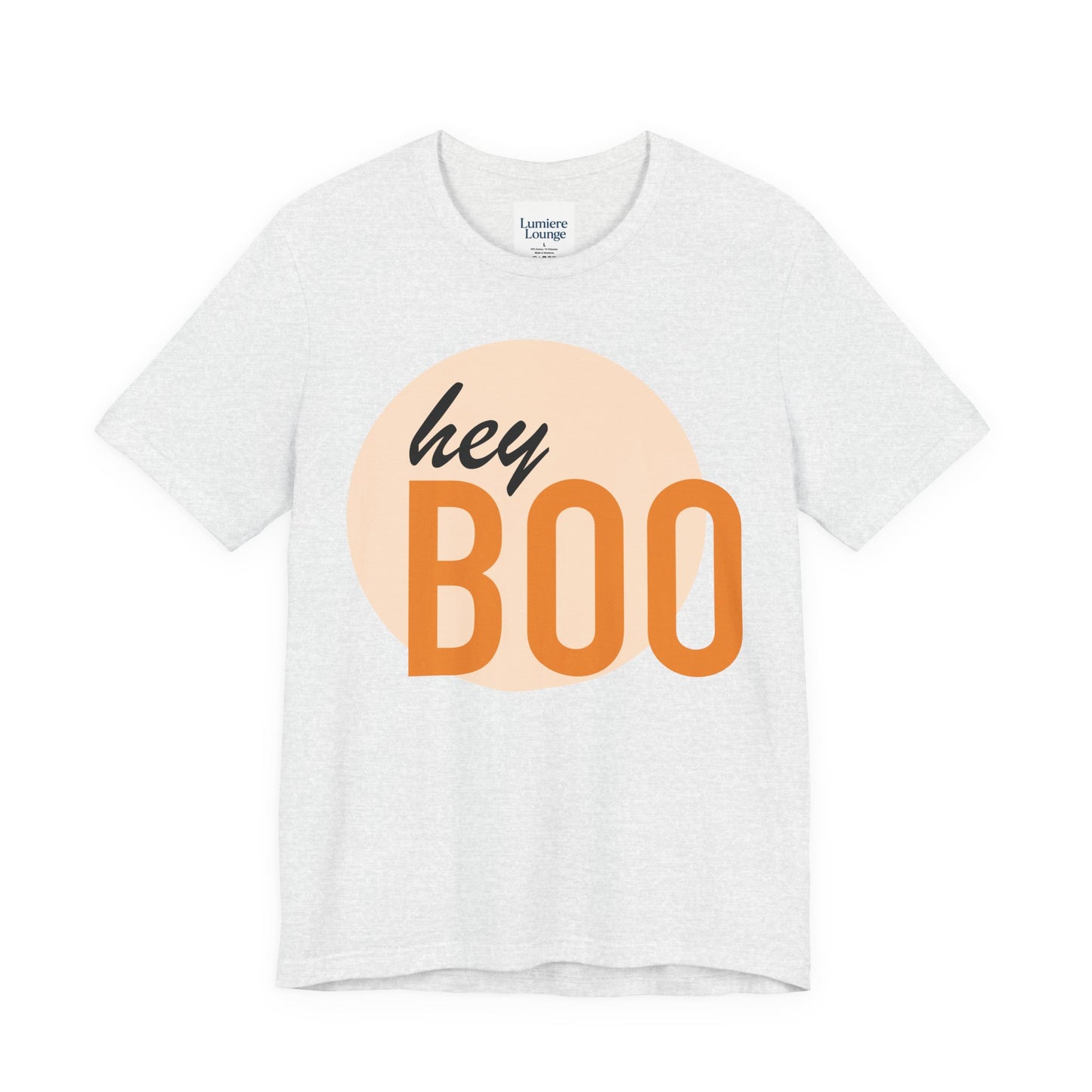 Hey Boo Unisex Short Sleeve Tee – Cute Halloween Shirt, Fall Fashion, Casual Wear