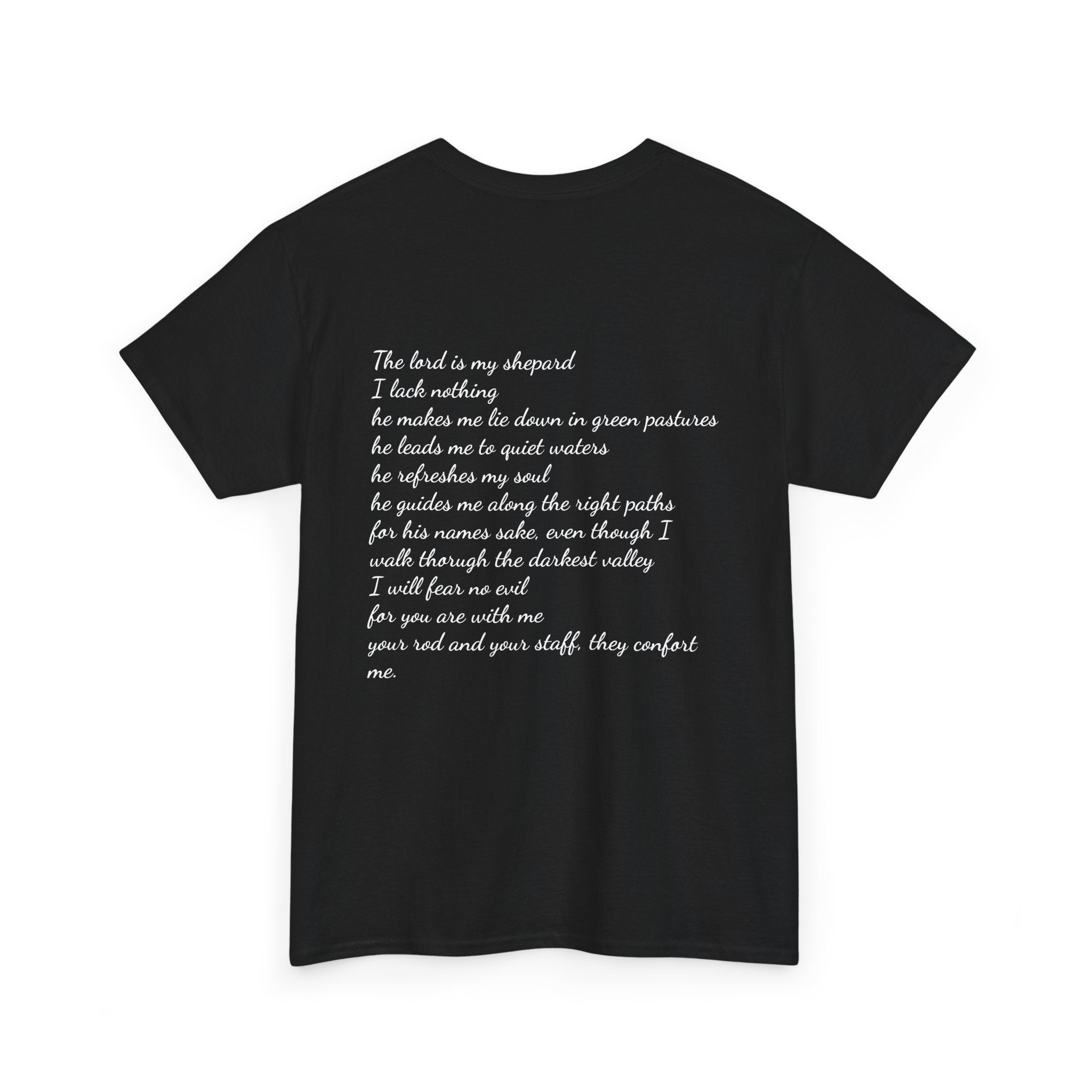 Cotton Tee with Psalm 23 Quoted