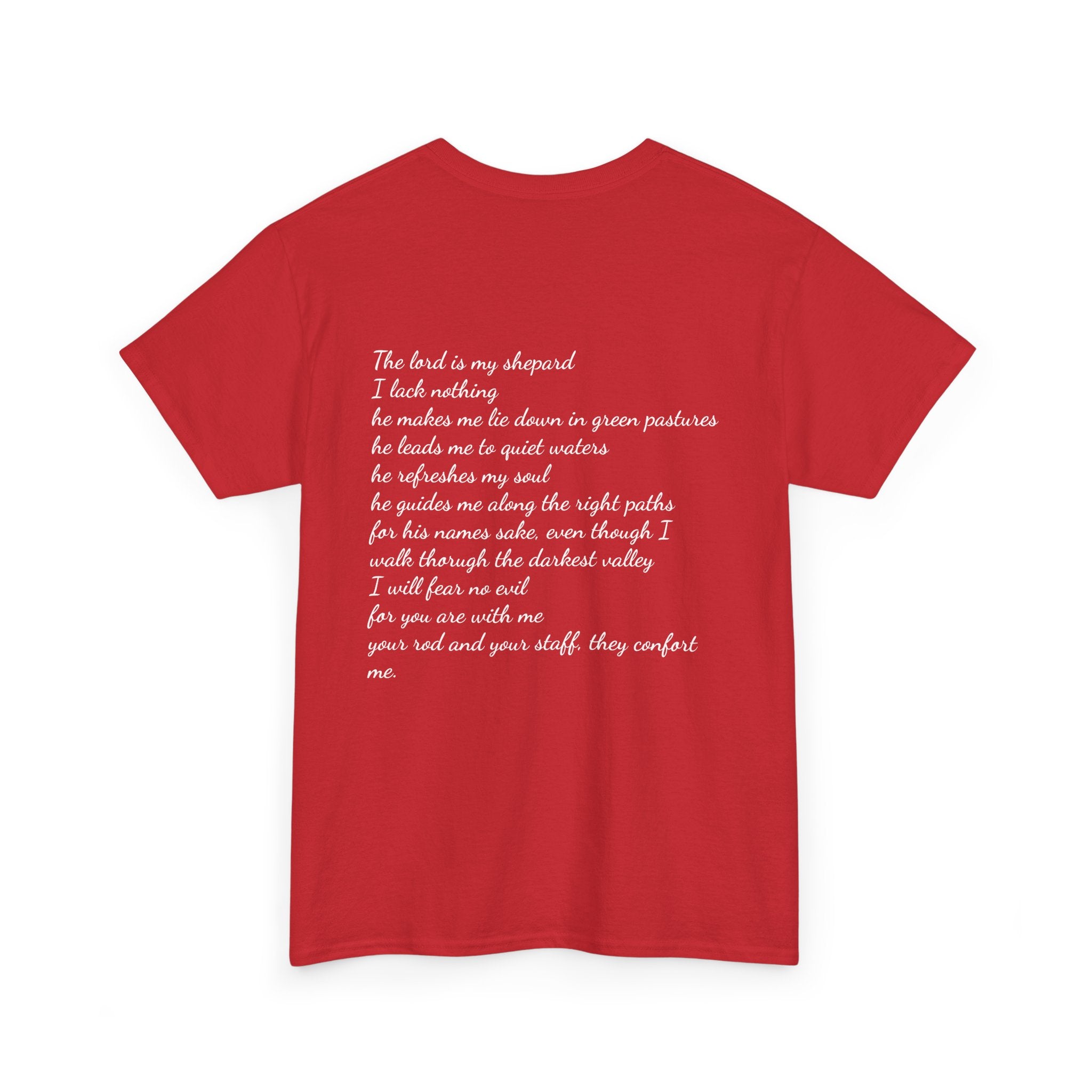 Cotton Tee with Psalm 23 Quoted