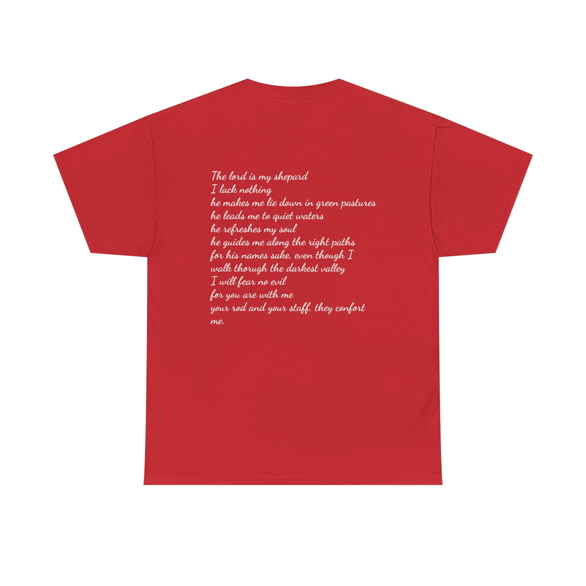 Cotton Tee with Psalm 23 Quoted