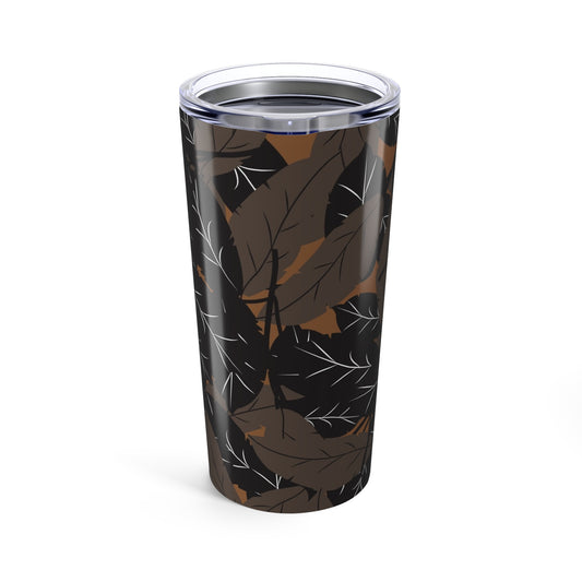 Stylish Leaf Print Tumbler, Modern Travel Mug for Coffee Lovers, Eco-Friendly, Perfect Gift for Nature Enthusiasts, Great for Home or Office