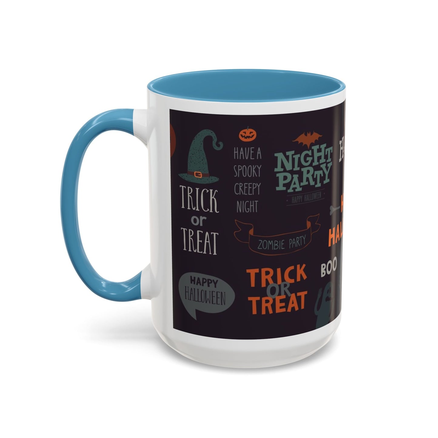 Halloween Themed Accent Coffee Mug, Spooky Mug for Trick or Treat, Perfect for Halloween Parties, Seasonal Decor, Gift Idea