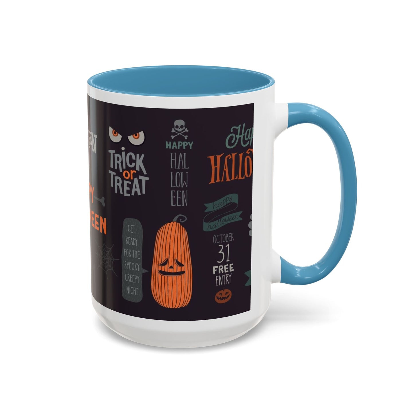 Halloween Themed Accent Coffee Mug, Spooky Mug for Trick or Treat, Perfect for Halloween Parties, Seasonal Decor, Gift Idea