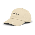 Unisex Distressed Cap, God > Evil