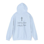 Christian Saved by Grace Living by Faith Hoodie