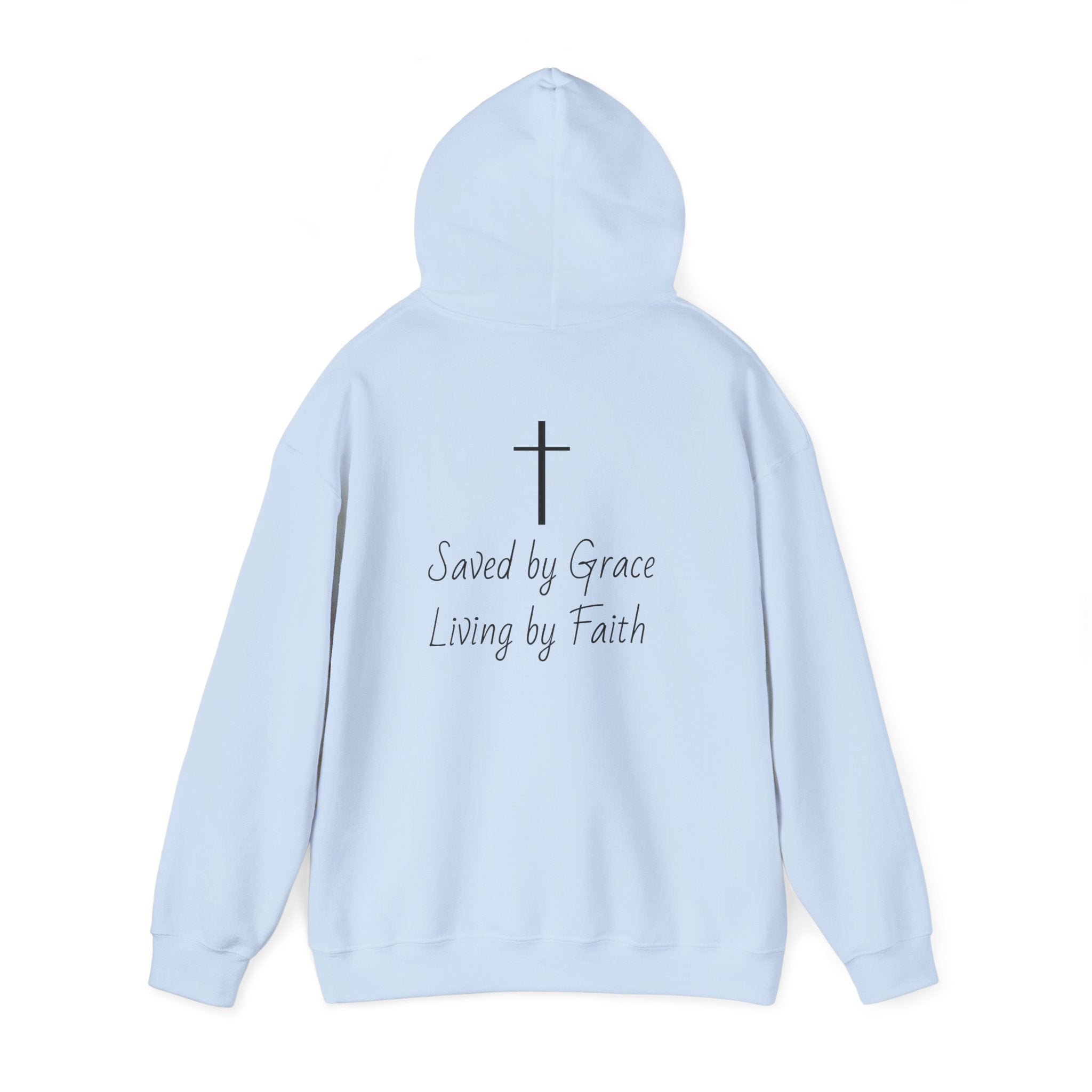 Christian Saved by Grace Living by Faith Hoodie