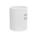 Inspirational Ceramic Mug - "God is greater than all of your challenges"