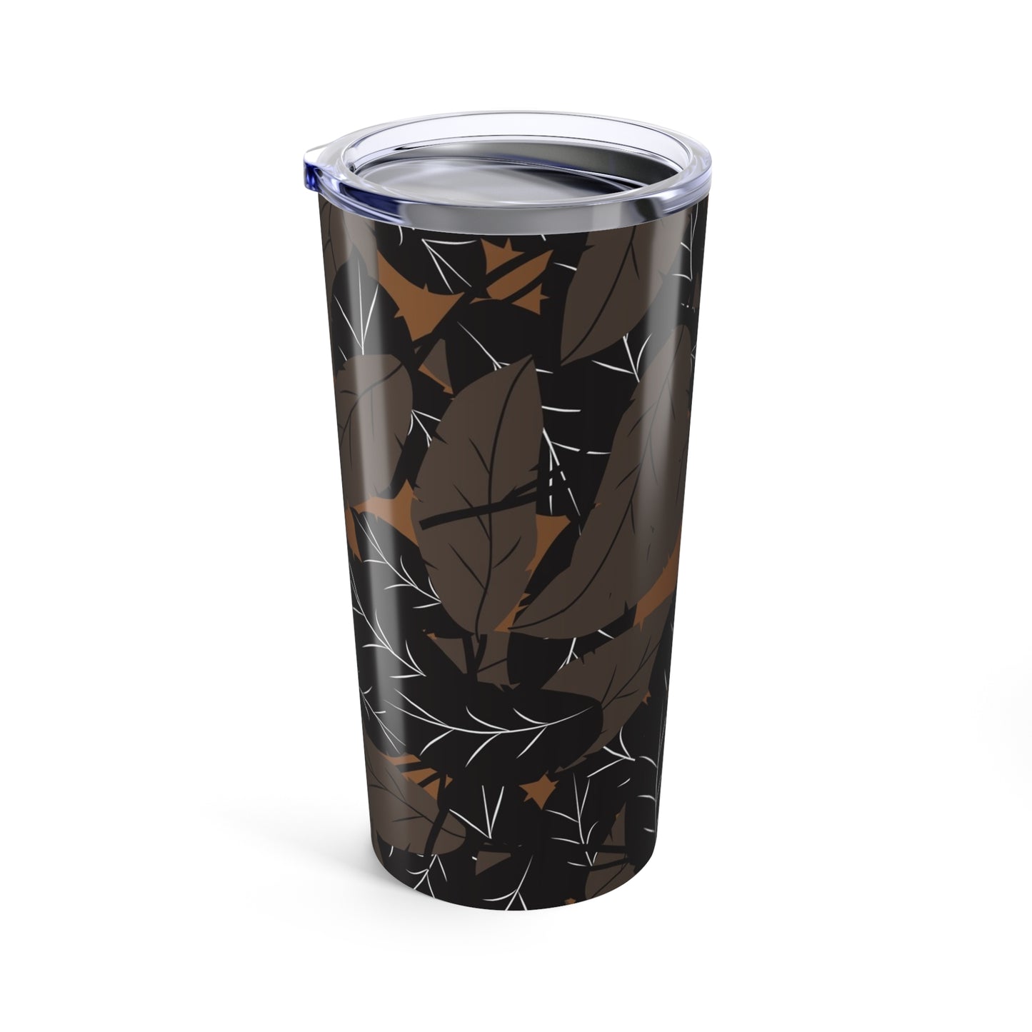 Stylish Leaf Print Tumbler, Modern Travel Mug for Coffee Lovers, Eco-Friendly, Perfect Gift for Nature Enthusiasts, Great for Home or Office