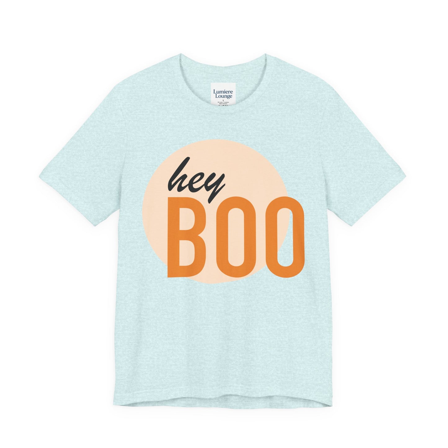 Hey Boo Unisex Short Sleeve Tee – Cute Halloween Shirt, Fall Fashion, Casual Wear