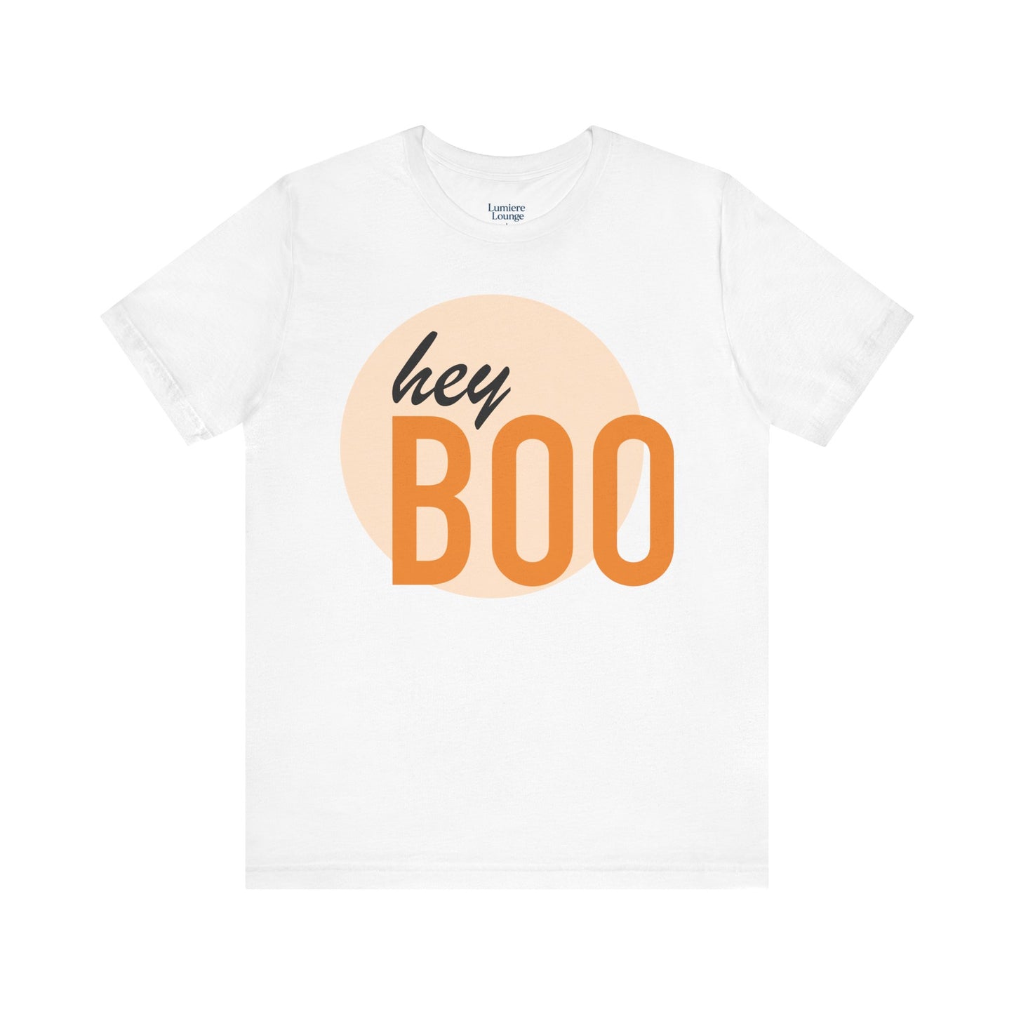 Hey Boo Unisex Short Sleeve Tee – Cute Halloween Shirt, Fall Fashion, Casual Wear