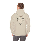 Hoodie with Bold Cross Design